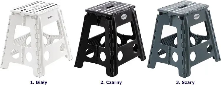 Rozkładany Antypoślizgowy Biały Stopień Kuchenny N3-G95