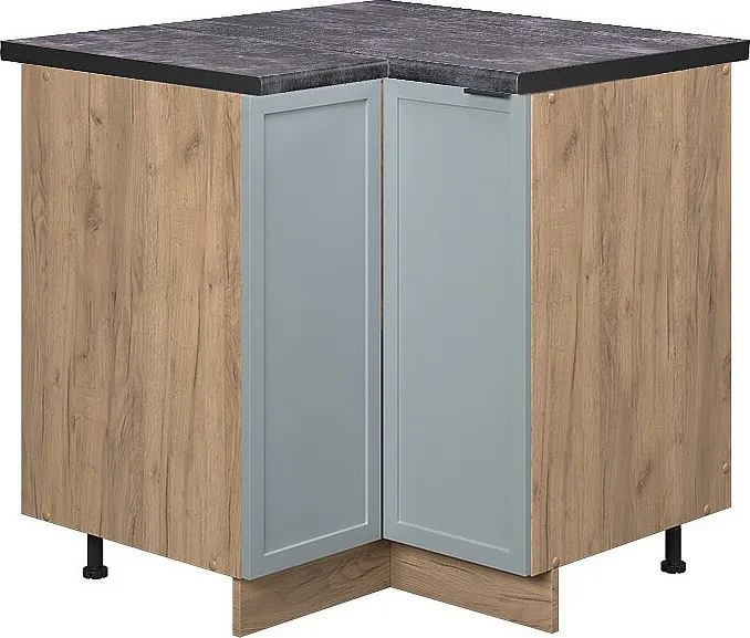 Szafka narożna jasnoniebiesko-szary 80.5x60x82 fame-line