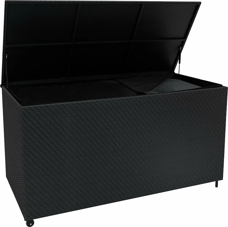 Skrzynia rattanowa 700L - czarna