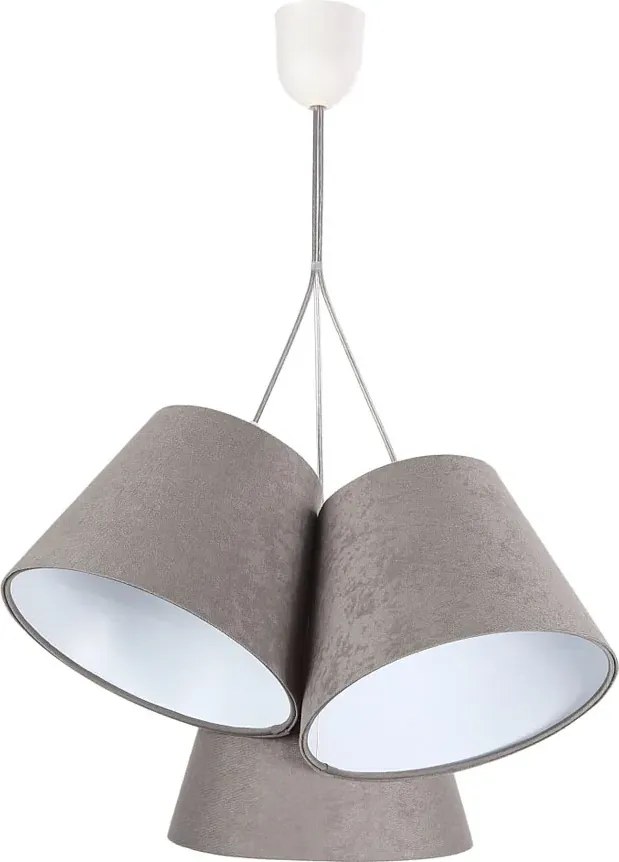 Szaro-biała lampa wisząca dzwonki G9-T12