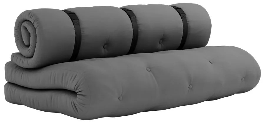Ciemnoszara sofa rozkładana odpowiednia na zewnątrz Karup Design OUT™ Buckle Up Dark Grey