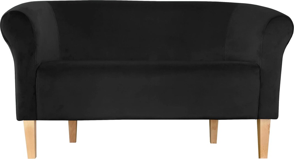 Sofa Milo tkanina Welur wygodna sofa tapicerowana do salonu i poczekalni : Kolor nogi - Drewno, Kolor tkaniny - VELVET - MG19, Typ tkaniny - Velvet, Wysokość nogi - 20 cm