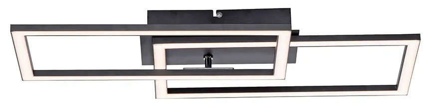 Plafon / Lampy sufitowe czarny w tym LED 3-stopniowy ściemniacz 54 cm - Georgi Nowoczesny Oswietlenie wewnetrzne