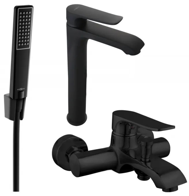 Mexen Pecos R72 zestaw wannowy, czarny - 72713R72-70