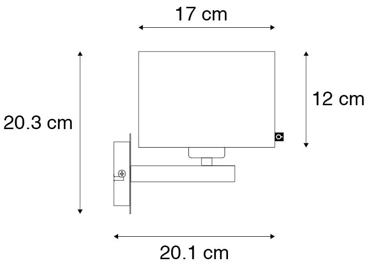 Nowoczesna lampa ścienna czarna ze złotem - VT 1