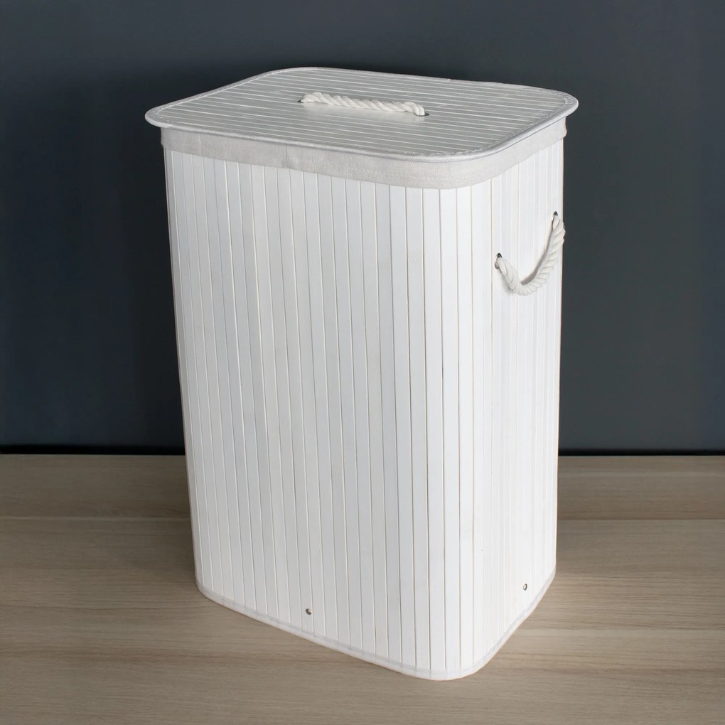 Bambusowy kosz na pranie ZORA, 72 l