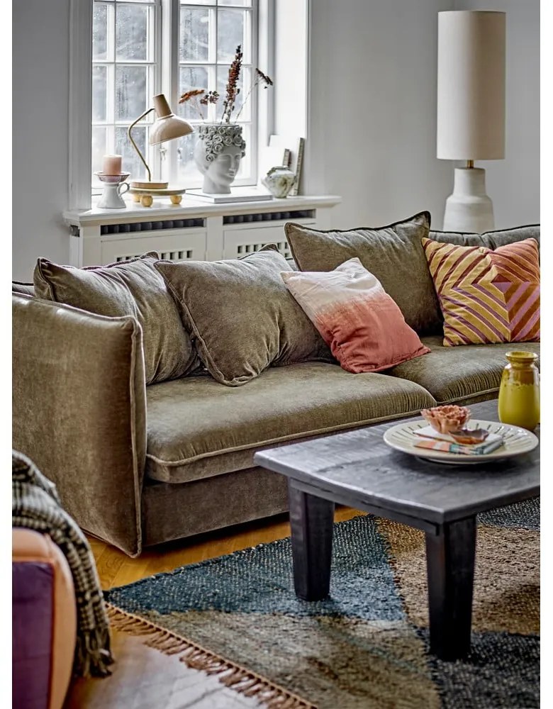 Ciemnozielona sofa 228 cm Austin – Bloomingville