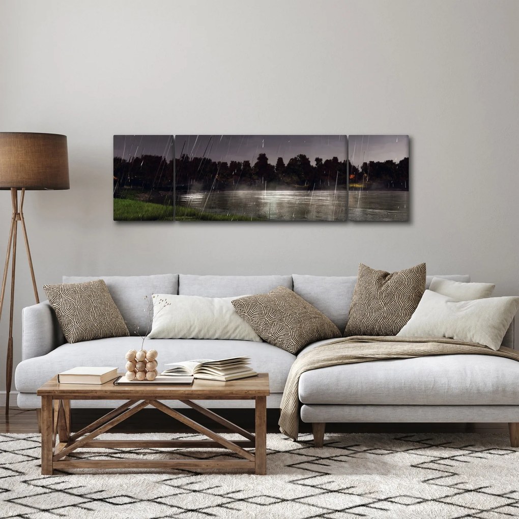 Obraz - Deszczowy wieczór (170x50 cm)