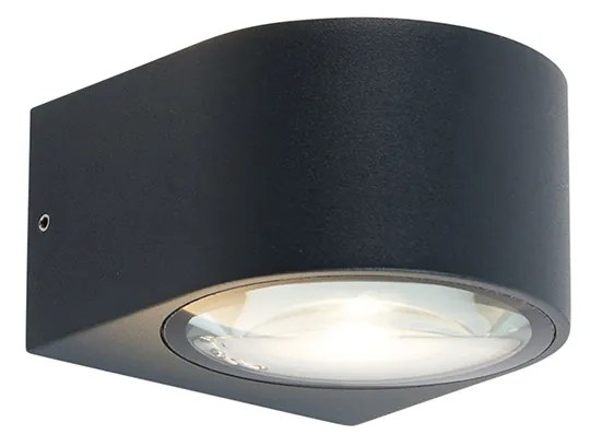 Zewnetrzna Nowoczesna lampa ścienna zewnętrzna czarna z diodami LED, 2-punktowa, IP54 - Carla Nowoczesny Oswietlenie zewnetrzne