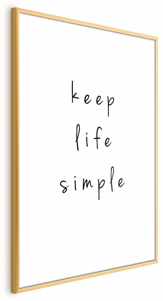 Plakat Simple 40x60 cm z ramą złotą z marginesem ARTGEIST B