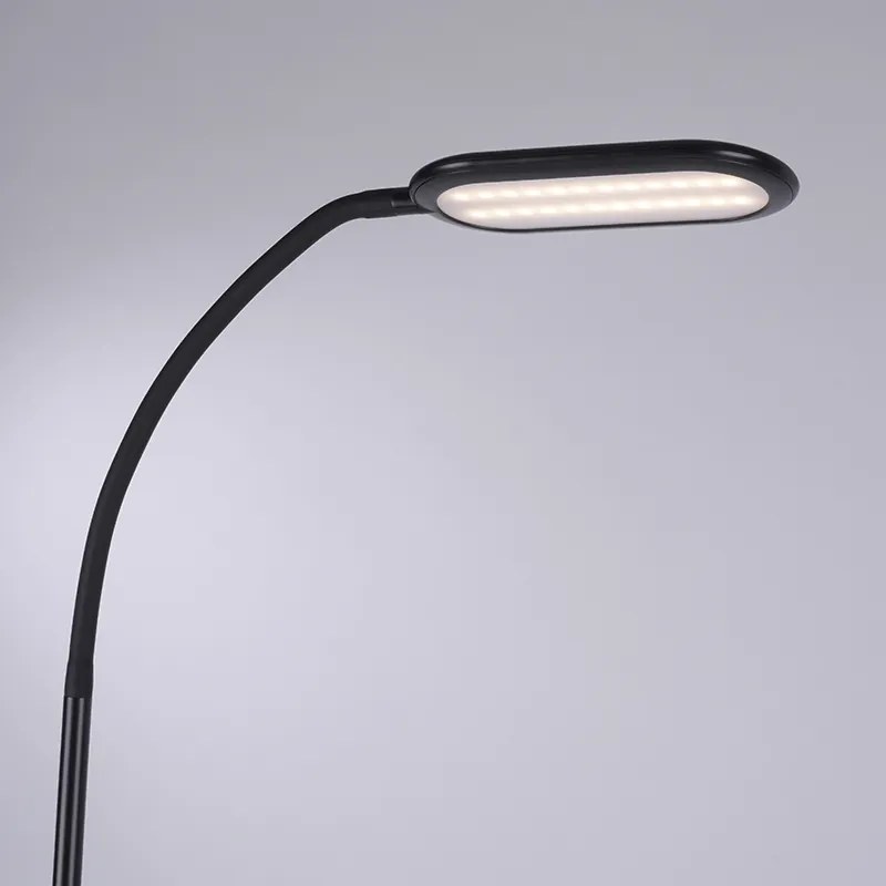 Nowoczesna lampa stojąca czarna z regulacją jasności, w tym LED - Kiril Nowoczesny Oswietlenie wewnetrzne
