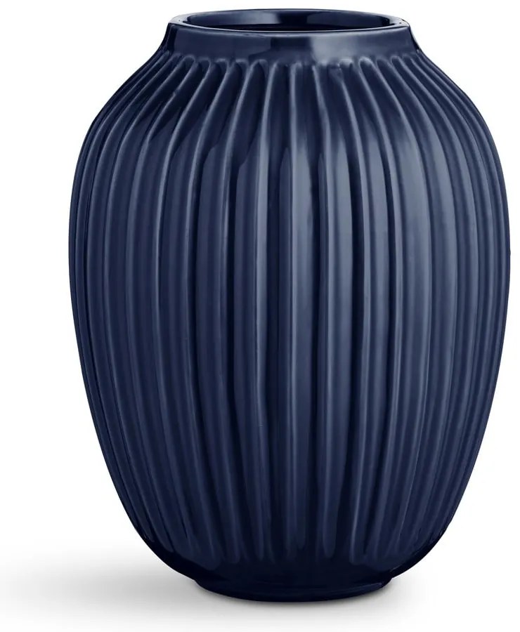 Ciemnoniebieski kamionkowy wazon Kähler Design Hammershoi, wys. 25 cm