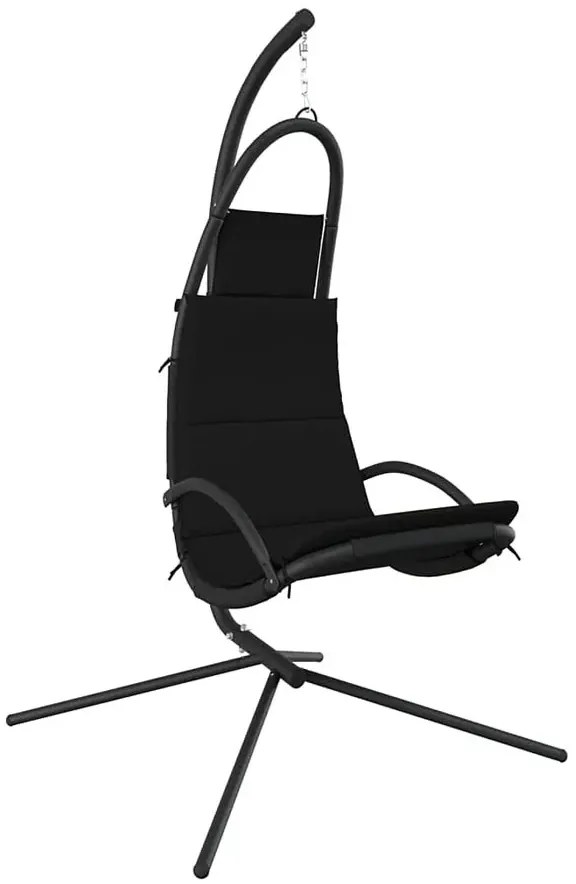 Czarny nowoczesny fotel wiszący do ogrodu F1-D63
