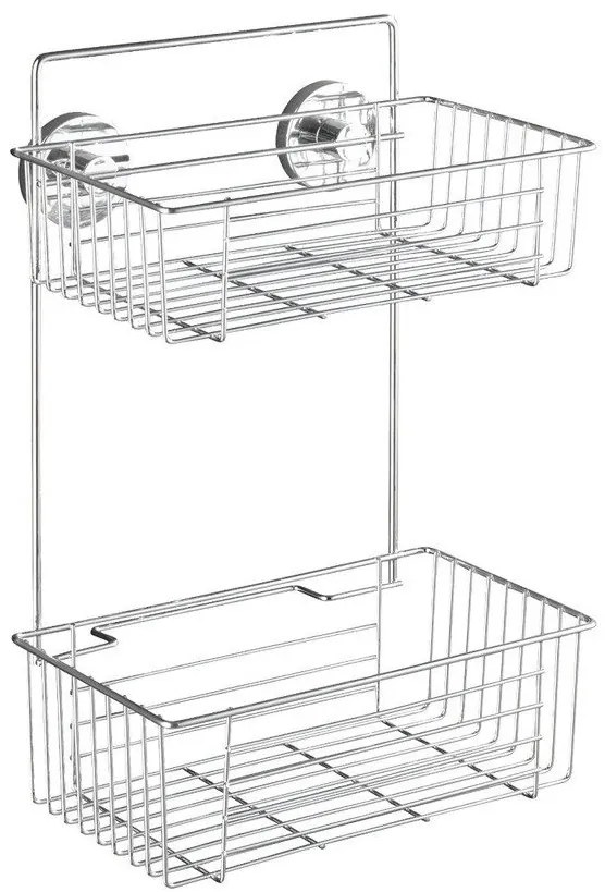 Półka łazienkowa BARI pod prysznic, Vacuum-Loc - 2 poziomy, WENKO