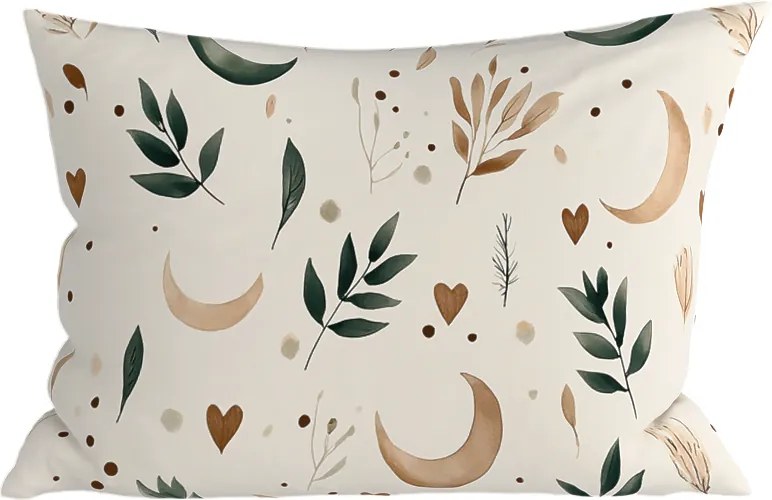 Poszewka na poduszkę z mikrofibry BOHO MOON 50x70 cm, kremowa