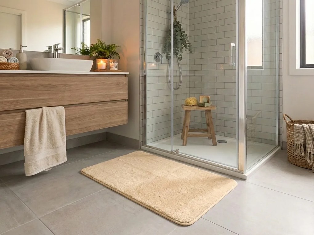 Dywanik łazienkowy TRIVORA 60x100 cm beżowy