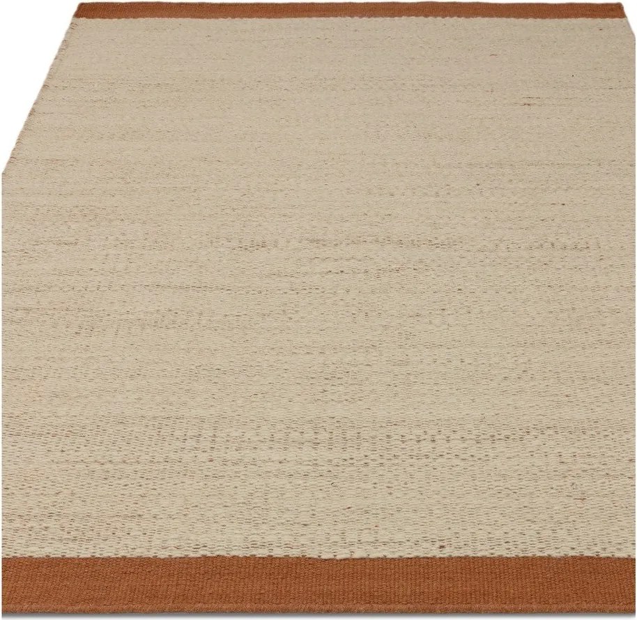 Kremowy/w kolorze terakoty wełniany dywan tkany ręcznie 200x290 cm Lima Rust – Asiatic Carpets