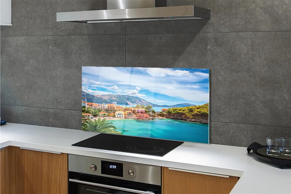 Szkło do Kuchni na Ścianę Wybrzeże w Objęciach Gór