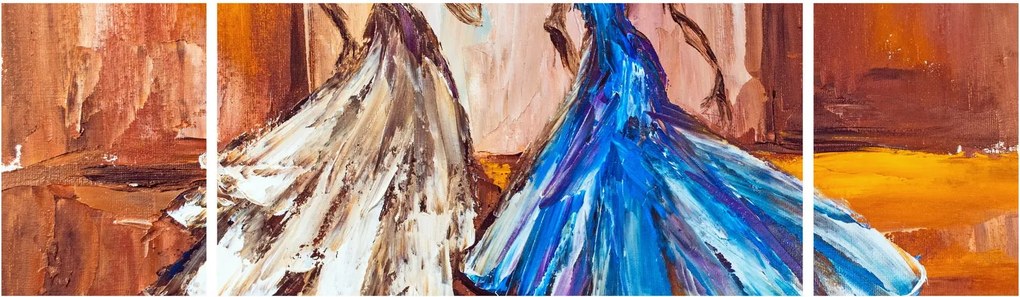 Obraz - tancerz, obraz olejny (170x50 cm)