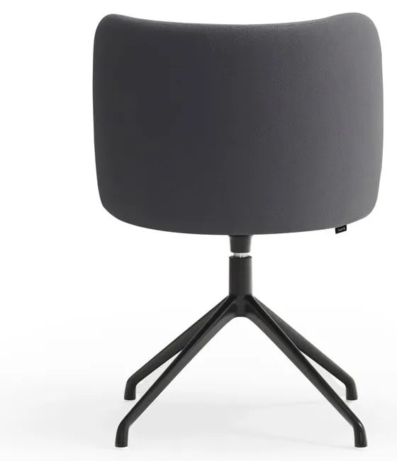 Ciemnoszary tapicerowany fotel jadalniany Mogi – Teulat