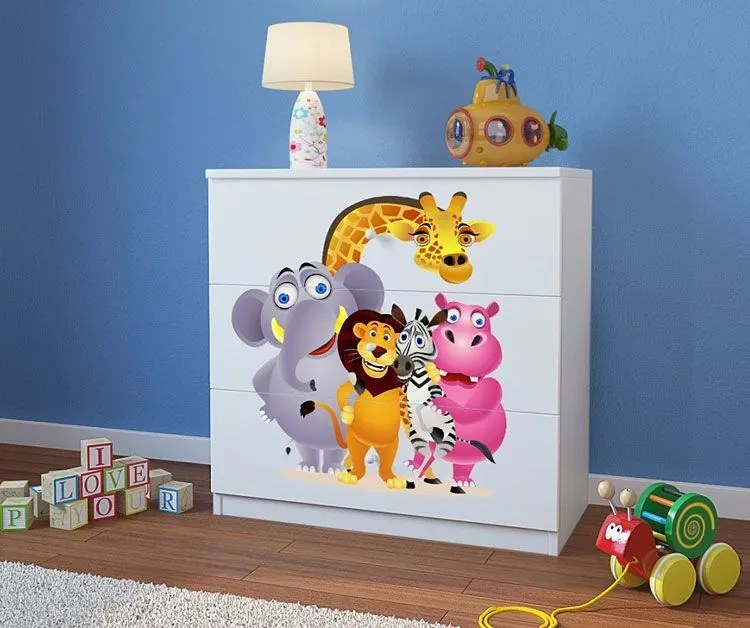 Komoda na zabawki mix | biało E6-B04