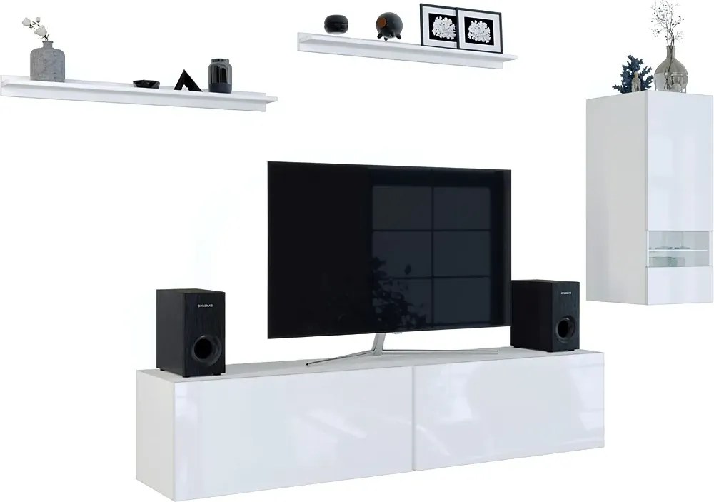 Meblościanka modułowa biały połysk 30x12x4 H6-M34
