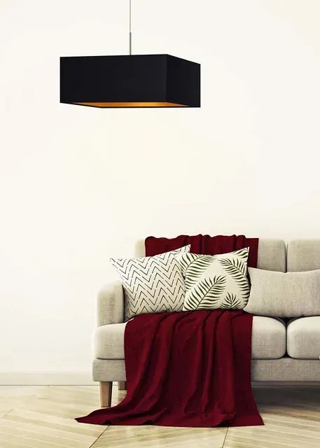 Kwadratowy żyrandol glamour na czarnym stelażu - Z5-P76