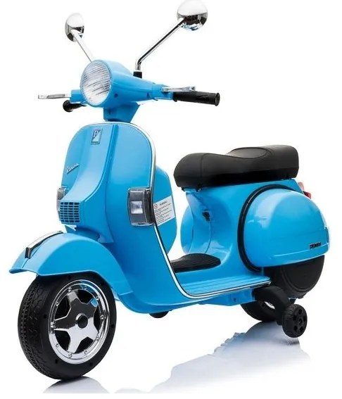 Skuter na akumulator vespa niebieski