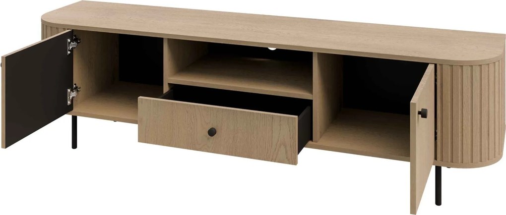 Szafka RTV stojąca BOLLA 180,6 cm do Salonu pod Telewizor z 1 Szufladą - Dąb