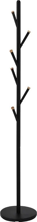 Wieszak na ubrania z 6 haczykami - metalowy - biały - ITARNA