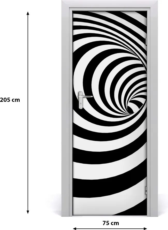Naklejka samoprzylepna na drzwi Spirala w paski