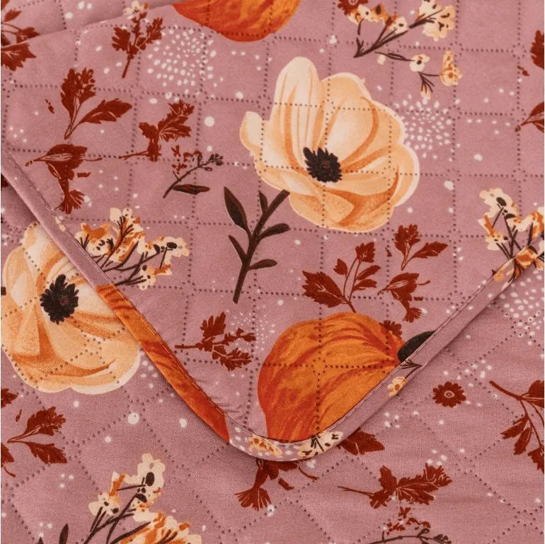 Narzuta na łóżko PUMPKINS ROSAVIE, staroróżowy Rozmiar: 170 x 210 cm