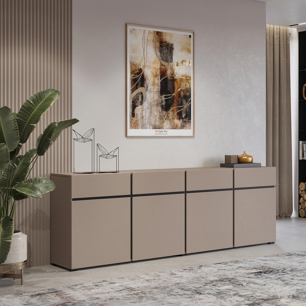 Komoda INCROCIO 225 cm do Salonu Sypialni Odcienie beżu