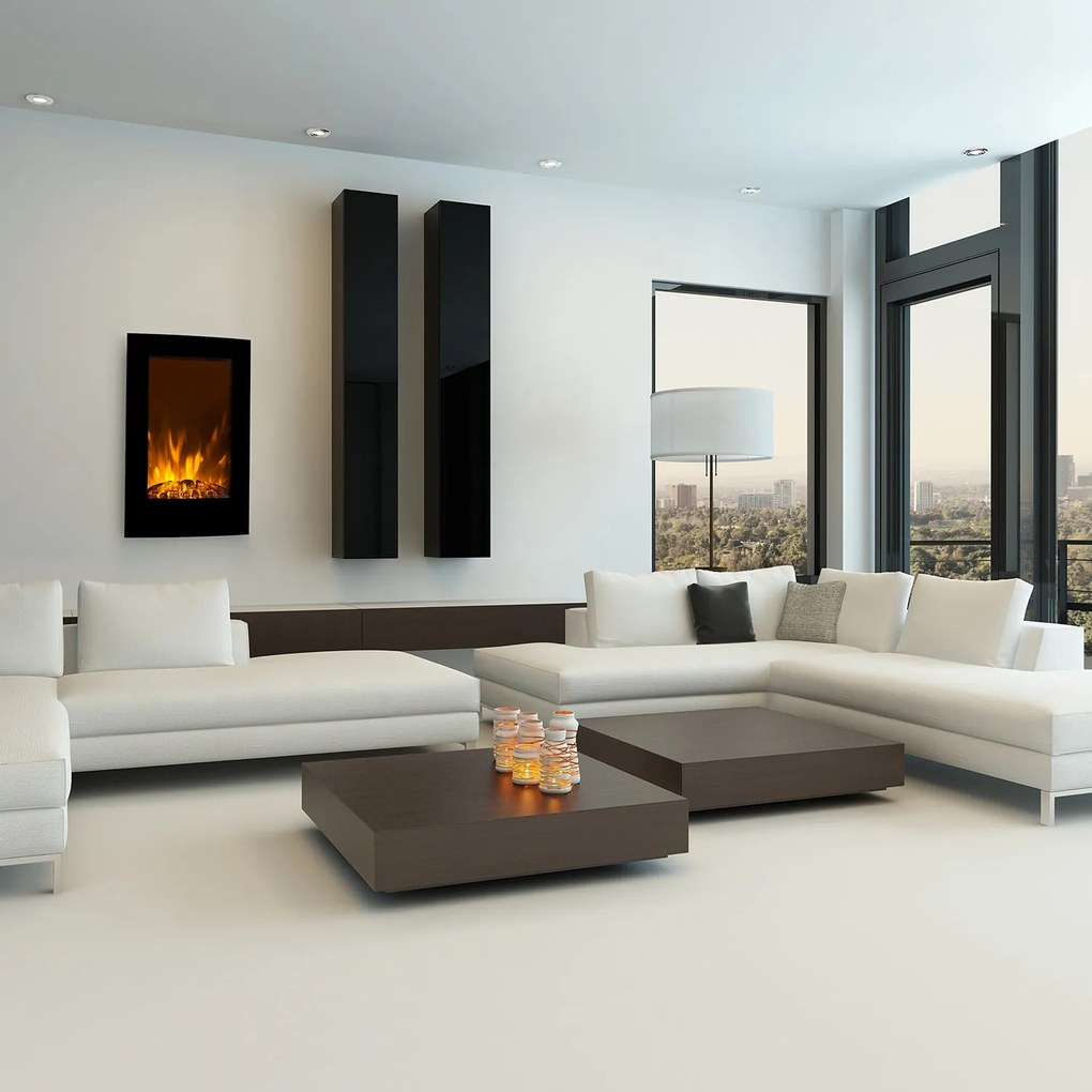 Klarstein Lausanne 2000W 58cm Kominek Elektryczny Naścienny Czarny