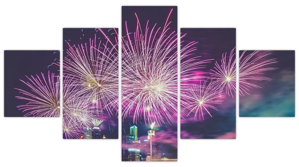 Obraz fajerwerków (125x70 cm)