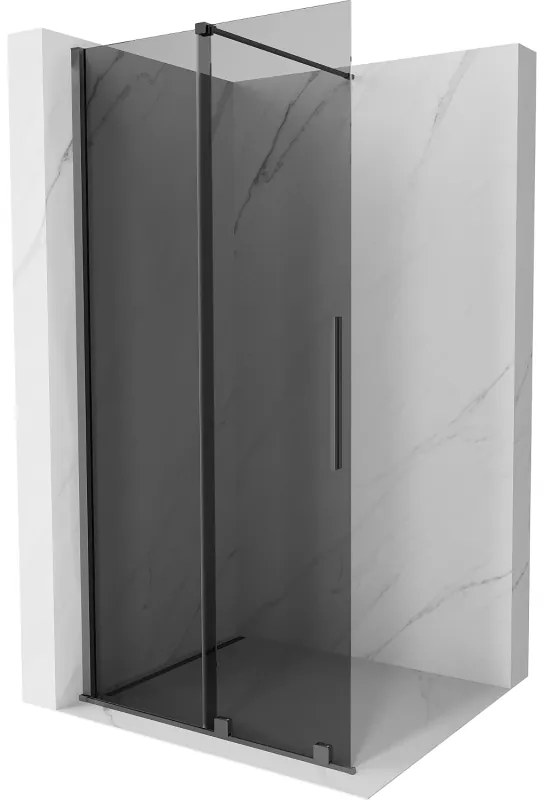 Mexen Velar ścianka prysznicowa rozsuwana Walk-in 70 x 200 cm, grafit 8 mm, gun metal - 871-070-000-43-95