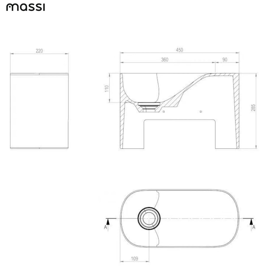 Umywalka z kamienia syntetycznego nablatowa / wisząca owalna różowa 45 x 22 cm OVELA Pink