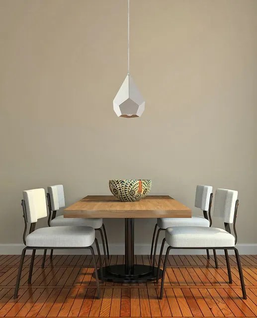 Biała geometryczna lampa wisząca S5-W97