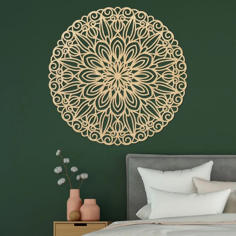 Elegancka drewniana mandala na ścianę - SOFIS
