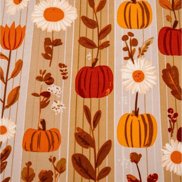 PrzytulneMieszkanie.pl Prześcieradło z mikrofibry PUMPKIN STRIPES kolorowe 90x200 cm