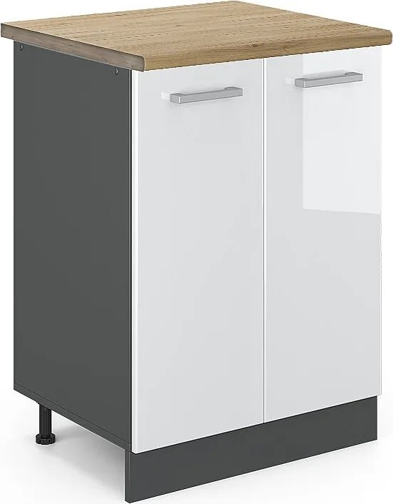 Szafki kuchenne biały wysoki połysk 60x60x81.6 r-line