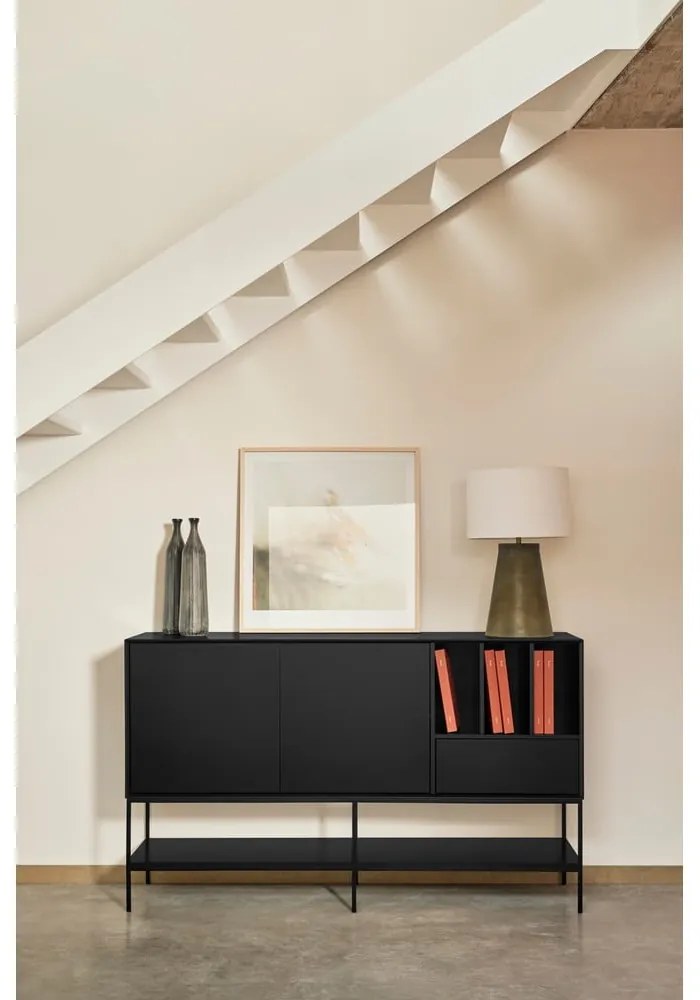 Czarna komoda 166x98x45 cm Platt – Teulat