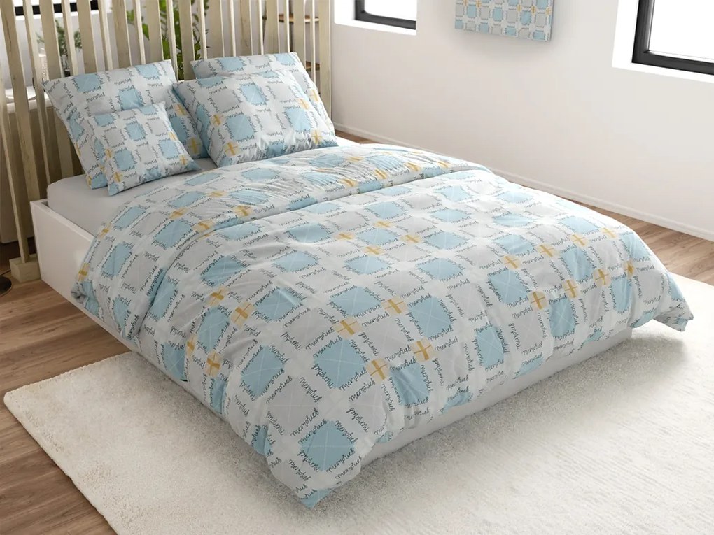PrzytulneMieszkanie.pl PrzytulneMieszkanie.pl Pościel z mikrowłókna GALDAR niebieska Rozmiar pościeli: 70 x 80 cm | 140 x 200 cm