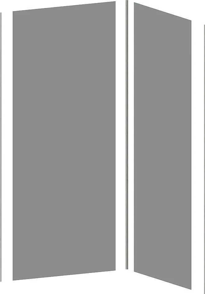 Zestaw 2 łazienkowych paneli ściennych z profilami – 90 × 120 × 210 cm (szer. × szer. × wys.) ITZIAR
