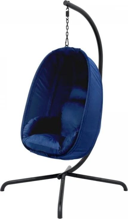 Fotel bujany podwieszany MIADOMODO niebieski, nośność 160 kg