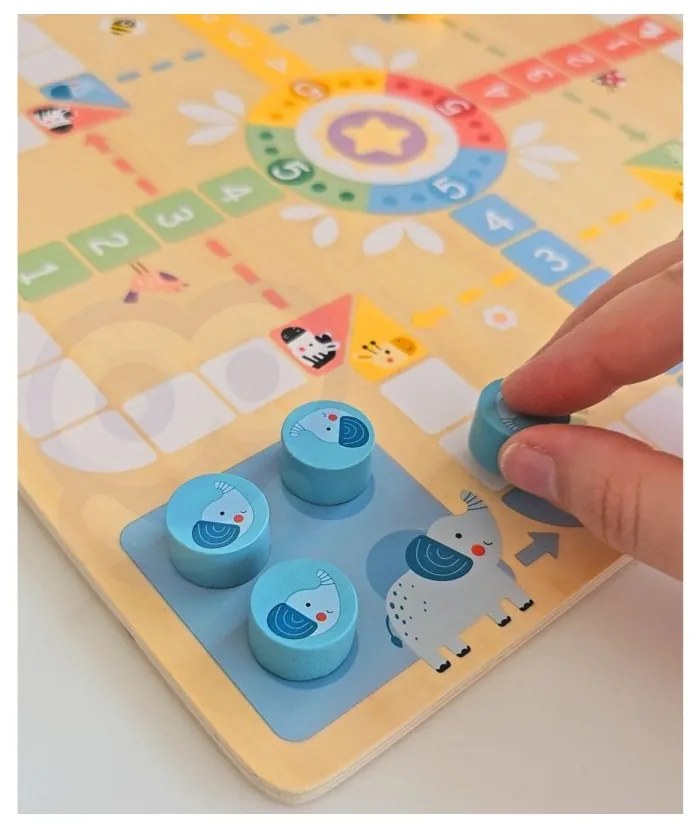 Woopie green gry planszowe logiczne 2w1 ludo chińczyk + uwolnij zwierzątka