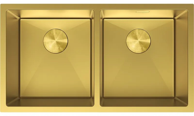 Mexen Binox zlewozmywak stalowy 2-komorowy 800 x 450 mm, złoty - 6421802000-55