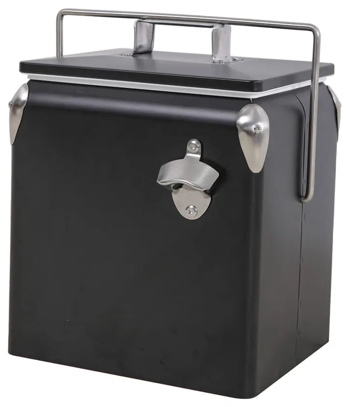 LODÓWKA TURYSTYCZNA 13L CHŁODZIARKA PRZENOŚNA RETRO CZARNA
