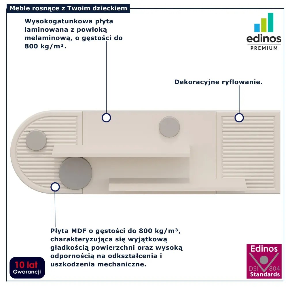 Kaszmirowa półka dziecięca ryflowana G0-P57