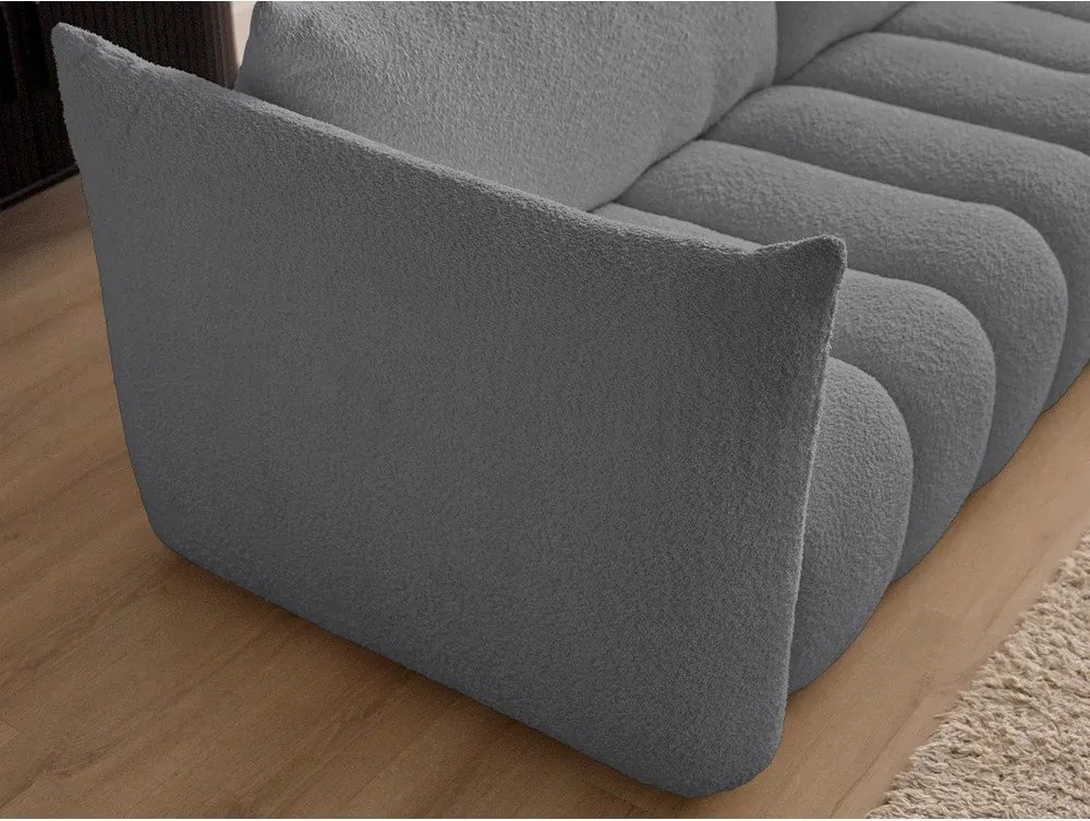 Szara sofa z materiału bouclé 286 cm Azra – Bobochic Paris